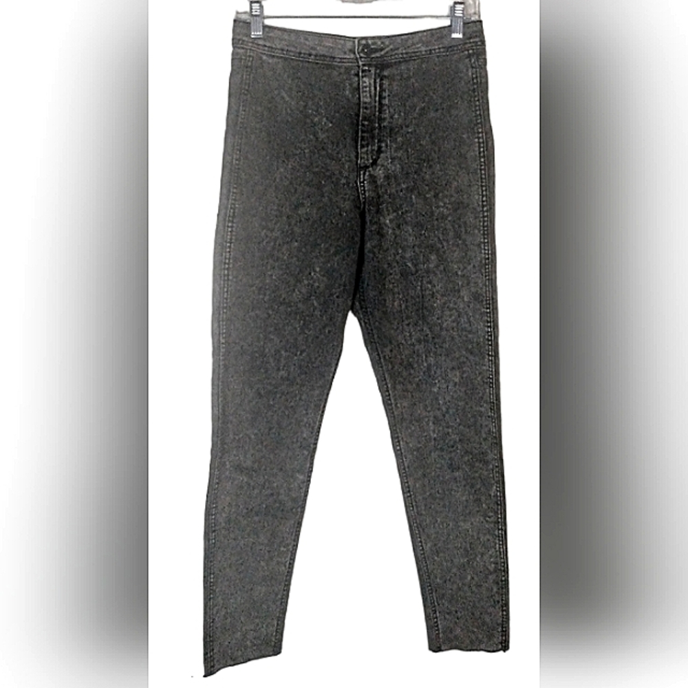 & Denim Pants High Waist Skinny Ankle Size 29 heathered graphite black wash